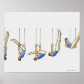 Sequence of illustrations showing male gymnast 2 poster (Vorne)
