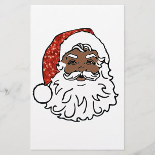 Sequenzen aus schwarzen Santa-Claus Briefpapier