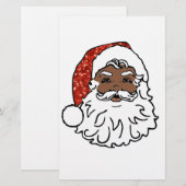 Sequenzen aus schwarzen Santa-Claus Briefpapier (Vorne/Hinten)
