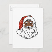 Sequenzen aus schwarzen Santa-Claus Feiertagspostkarte (Vorne/Hinten)