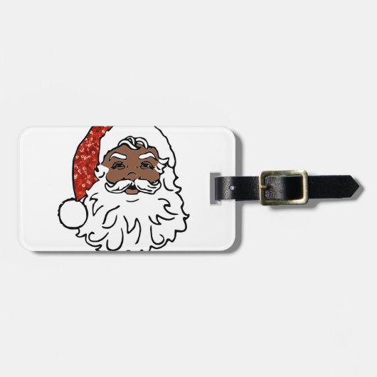 Sequenzen aus schwarzen Santa-Claus Gepäckanhänger (Vorderseite horizontal)