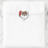 Sequenzen aus schwarzen Santa-Claus Herz-Aufkleber (Tasche)