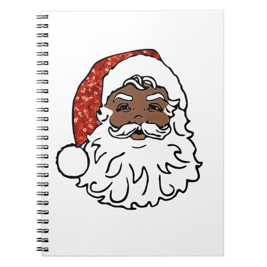 Sequenzen aus schwarzen Santa-Claus Notizblock (Vorderseite)
