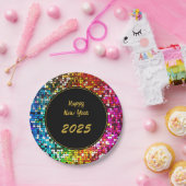 Sequenzen Custom New Year Gold Black Pappteller (Party)