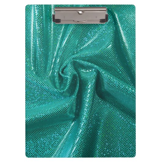 Sequenzer Glitzer aquamariner grün metallischer Lo Klemmbrett (Vorderseite)