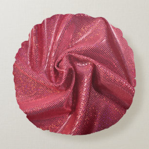 Sequenzer Glitzer sieht rosa aus Rundes Kissen
