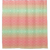 Sequenzer Spitzenmuster ombre rosa goldgrün Duschvorhang (Vorderseite)
