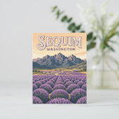 Sequim Lavender Farms Washington Postkarte (Stehend Vorderseite)