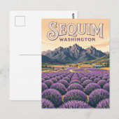 Sequim Lavender Farms Washington Postkarte (Vorne/Hinten)