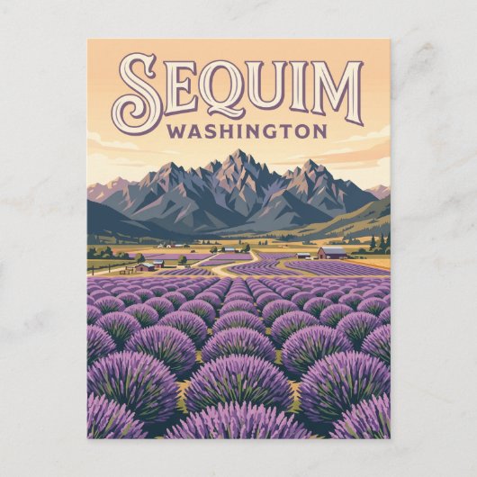 Sequim Lavender Farms Washington Postkarte (Vorderseite)