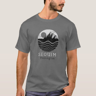 Sequim Vintag Mountains Wandern Camping Washington T-Shirt