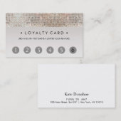 Sequin Beauty Salon 6 Punch Customer Loyalty Card Treuekarte (Vorne/Hinten)