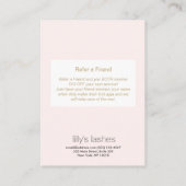 Sequin Eyelash Extensions Aftercare Instructions Empfehlungskarte (Rückseite)