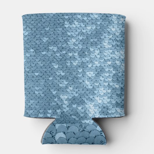 Sequin Fabric: Sky Blue Shimmer. Dosenkühler (Rückseite)