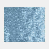 Sequin Fabric: Sky Blue Shimmer. Fleecedecke (Vorderseite (Horizontal))