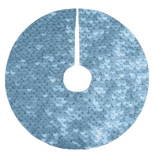 Sequin Fabric: Sky Blue Shimmer. Polyester Weihnachtsbaumdecke