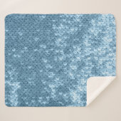 Sequin Fabric: Sky Blue Shimmer. Sherpadecke (Vorderseite (Horizontal))