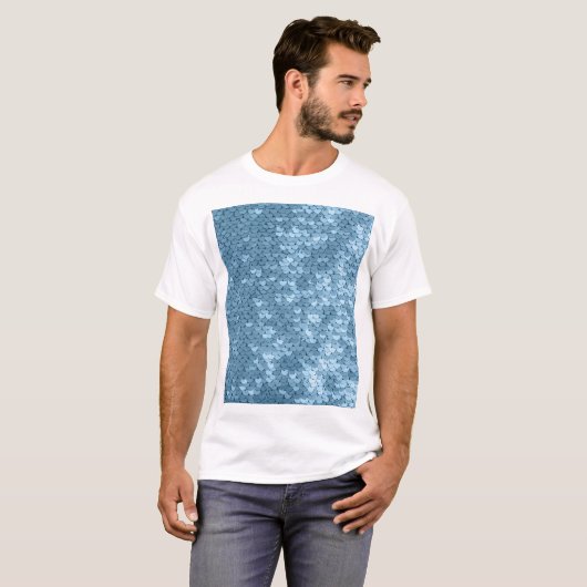Sequin Fabric: Sky Blue Shimmer. T-Shirt (Vorne ganz)