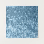 Sequin Fabric: Sky Blue Shimmer. Wandteppich (Vorderseite (Horizontal))