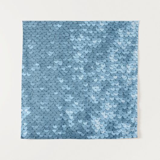 Sequin Fabric: Sky Blue Shimmer. Wandteppich (Vorderseite)