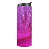 Sequin-Funkel-Glitzer sieht rosa Fuschia aus Thermosbecher (Nach links gedreht)
