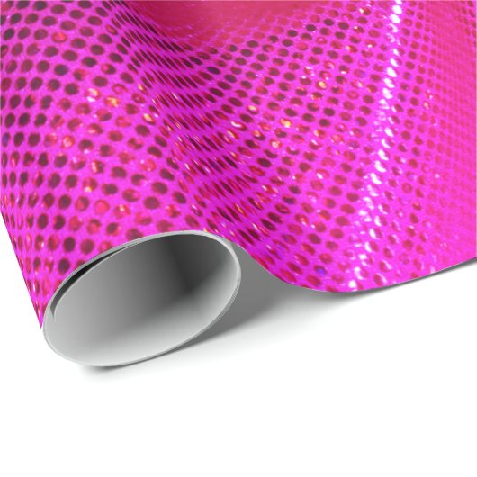 Sequin funkelnder Glitzer sieht pink magenta aus Geschenkpapier (Rolleneckpunkt)