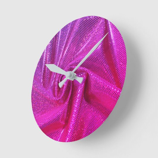 Sequin-Funkelrosa Glitzer Runde Wanduhr (Winkel)