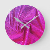 Sequin-Funkelrosa Glitzer Runde Wanduhr (Vorderseite)
