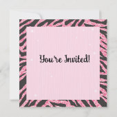 Sequin Glittering Roller Skaten-Party Einladungen (Rückseite)