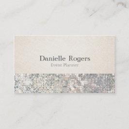 Sequin Glitzer Glam Glitzy Linen Business Card Visitenkarte