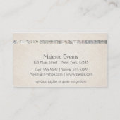 Sequin Glitzer Glam Glitzy Linen Business Card Visitenkarte (Rückseite)