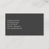 Sequin Glitzer Gold Floral Muster Visitenkarte (Rückseite)