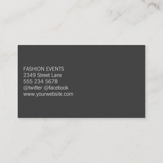 Sequin-Glitzer und Muster Visitenkarte (Rückseite)