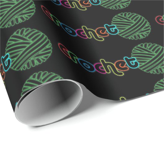 Sequin Glow Crochet Geschenkpapier (Rolleneckpunkt)