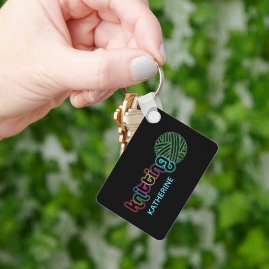 Sequin Glow Knitting Schlüsselanhänger (Hand)