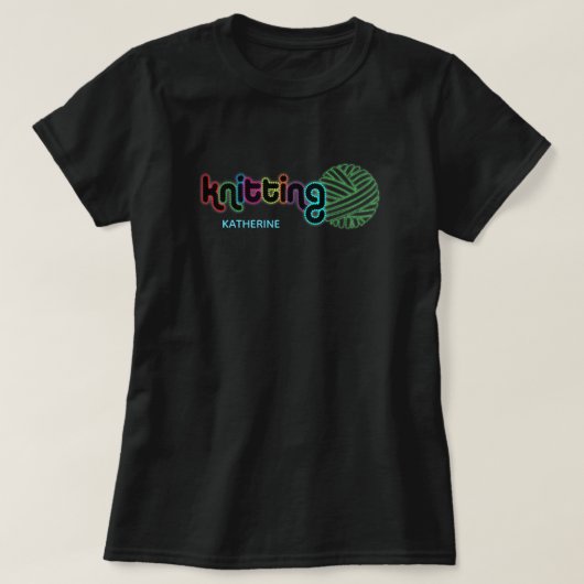Sequin Glow Knitting T-Shirt (Design vorne)
