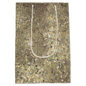 Sequin-Goldgeschenktasche für Geschenke Mittlere Geschenktüte (Rückseite)