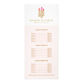 Sequin Lipstick-Logo Makeust Künstler Rosa Preisli Werbekarte