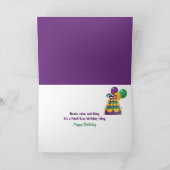 Sequin Mardi Gras Mask Birthday Karte (Innenseite)