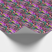 Sequin Mardi Gras Maske mit Perlen Geschenkpapier (Ecke)