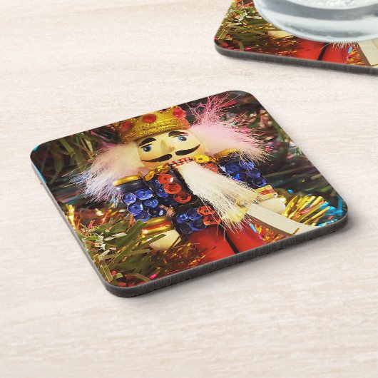 Sequin Nutcracker Soldatenschmuck Getränkeuntersetzer (Linke Seite)