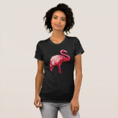 Sequin Printed Tropical Flamingo T-Shirt (Vorne ganz)