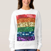 Sequin Stolz Fahne Frauen Sweatshirt (Vorderseite)