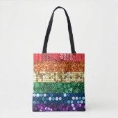 Sequin Stolz Flagge Tote Tasche Handtasche (Vorderseite)