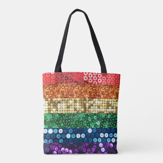 Sequin Stolz Flagge Tote Tasche Handtasche (Rückseite)