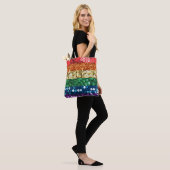 Sequin Stolz Flagge Tote Tasche Handtasche (Am Model)