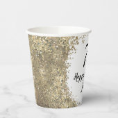 Sequin-thematisches Gold, 70. Geburtstagskuppel Pappbecher (Links)