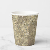 Sequin-thematisches Gold, 70. Geburtstagskuppel Pappbecher (Vorderseite)