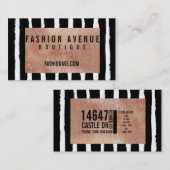 Sequin-u. Streifen-Geschäfts-Karten-Rosen-Gold Visitenkarte (Vorne/Hinten)