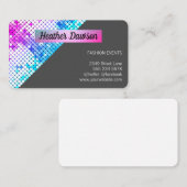 Sequin und Glitzer / farbig / grau Visitenkarte (Vorne/Hinten)